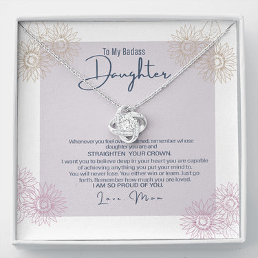 To My Badass Daughter Necklace From Mom, Badass Daughter Jewelry, 21st Birthday, Daughter Necklace, Daughter Keepsake, Family Keepsake, Np0is-883